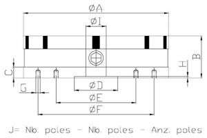 Technical Drawing - Circular Permanent Magnetic Chuck type ERCN