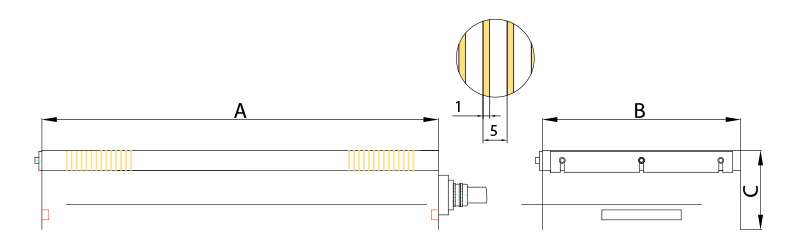 Technical Drawing - Electromagnetic Chuck type EMU